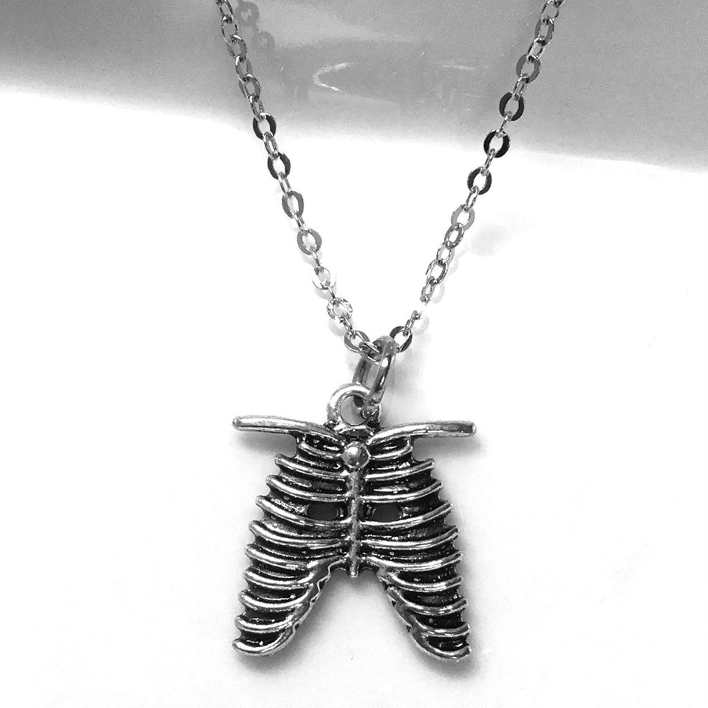 Miniature Rib Cage Charm Necklace